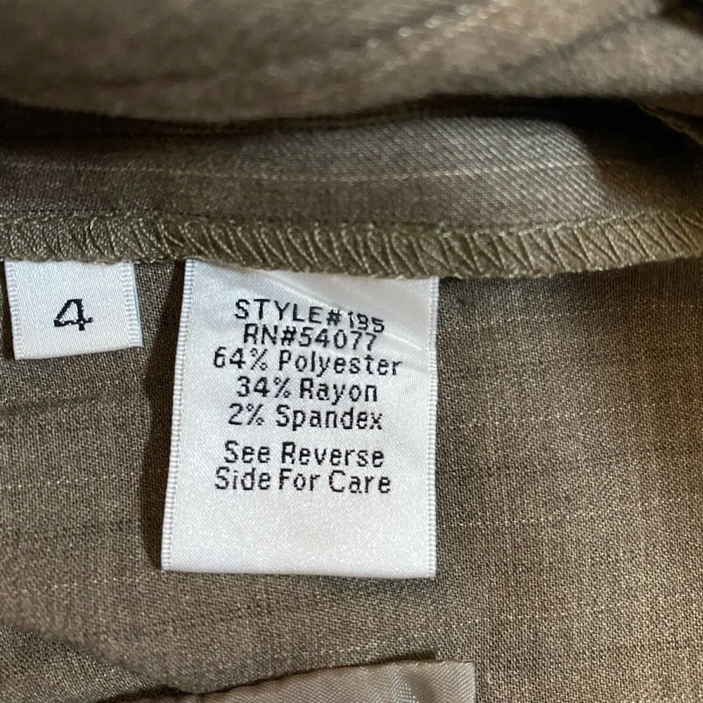 Cabi‎ Dress Pants Pin Stripe Brown Straight Wide Leg Career Trouser Size 4